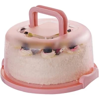 portable handed reusability diy cake storage box packaging round birthday wedding kitchen baking organizer container holder