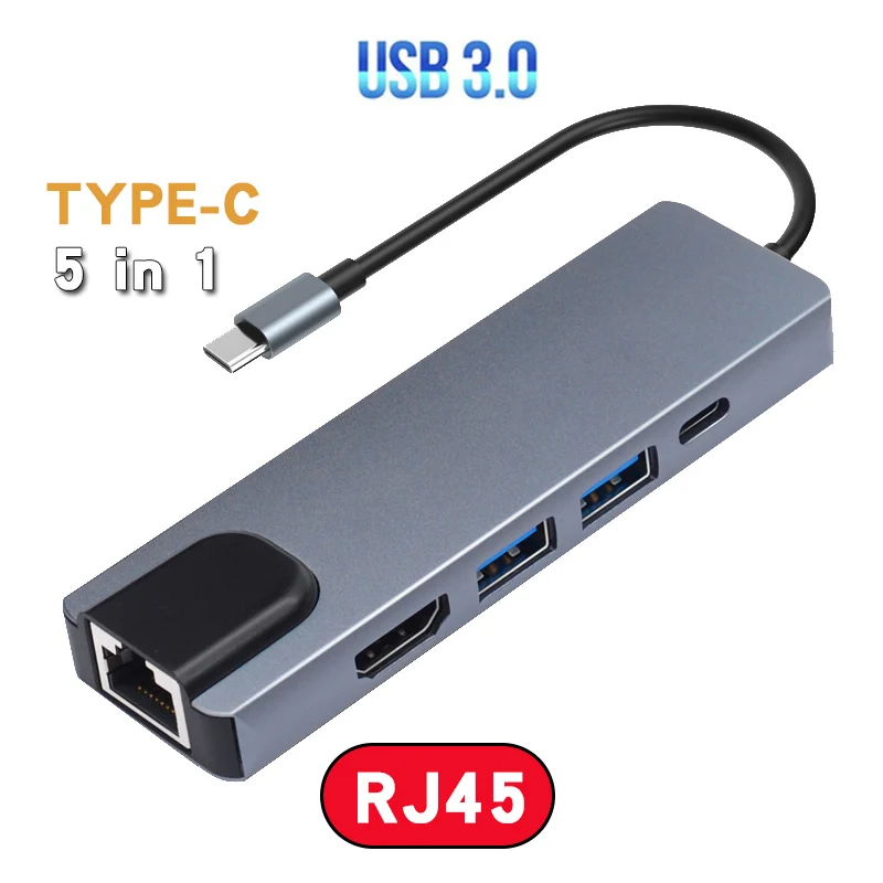 Тип C Usb концентратор с источника питания проводной USB 3 0 Многофункциональный док