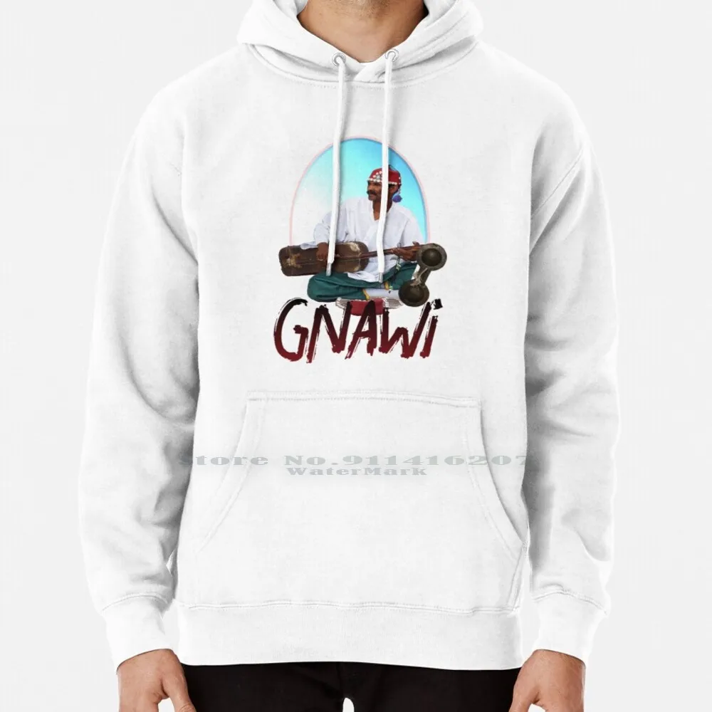 

Gnawa-Gnawi , Gnawa Music , Afrocentric Art Hoodie Sweater 6xl Cotton Morocco Essaouira Instrument Musician Yellow Band