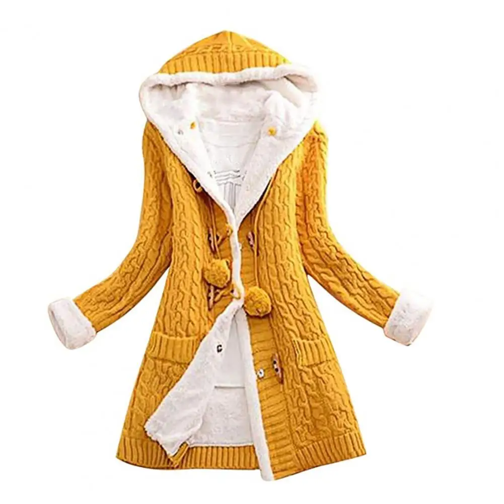 

jackets for women 2021 Mid-Length Solid Color Woolen Yarn Winter Warm Jacket Open Front Coats Winter parka