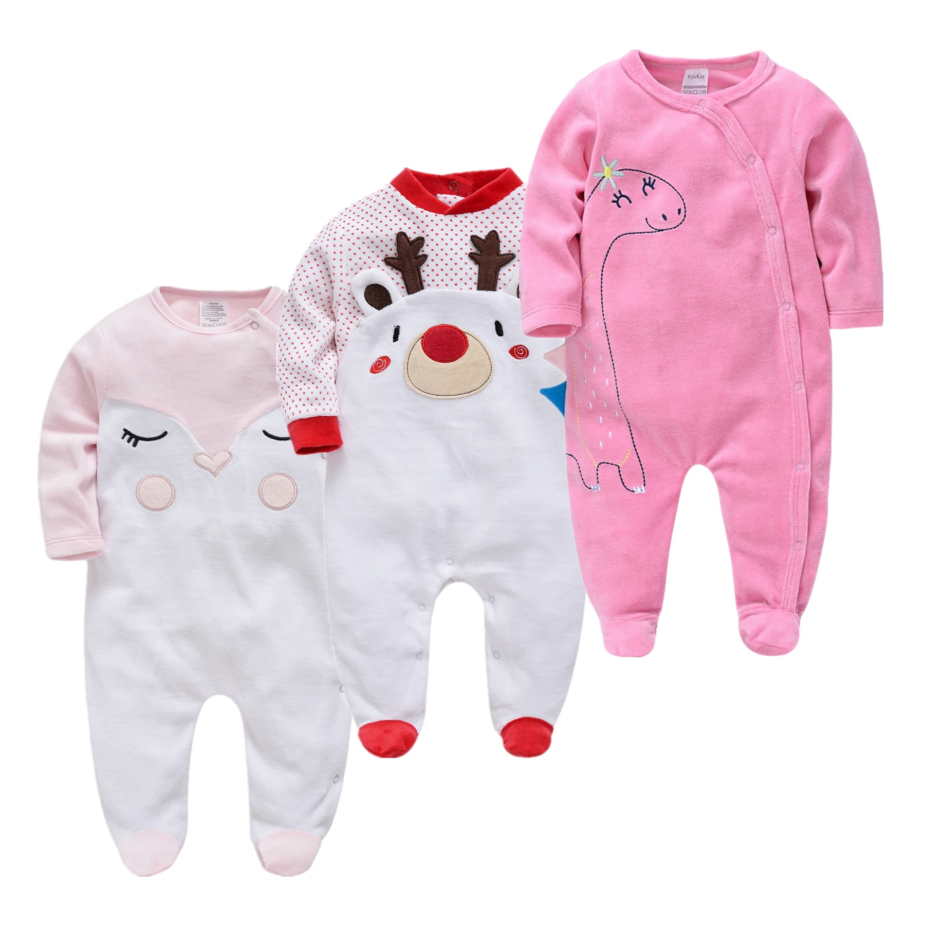 Пижама для новорожденных мальчиков и девочек зимняя с героями мультфильмов |