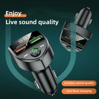 handsfree call car chargerwireless bluetooth fm transmitter radio receivermp3 audio music stereo adapterdual usb port charger