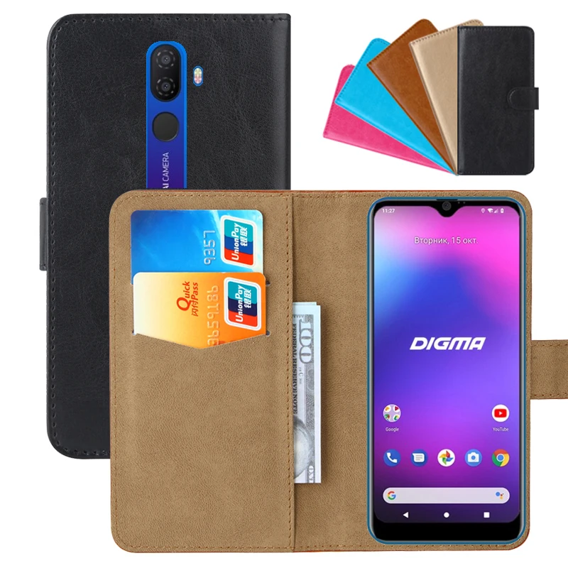 Роскошный чехол бумажник для Digma CITI 609 откидной Чехол из искусственной кожи в