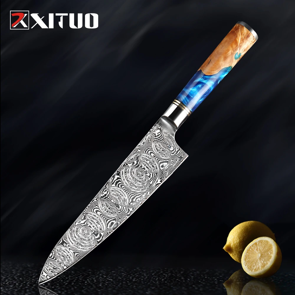 Нож шеф-повара из дамасской стали XITUO VG10 кухонный нож мясника для очистки овощей