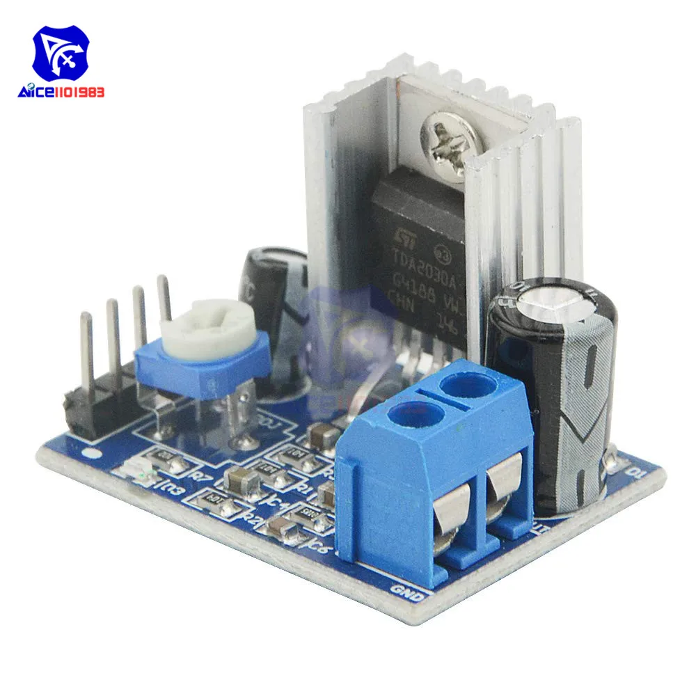 Плата усилителя звука diymoreTDA2030 TDA2030A DC 6 12 в 18 Вт модуль источника питания с одним