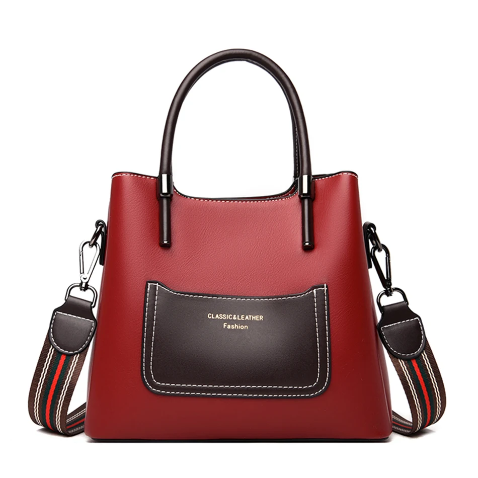 

3 Lyers Sac High Capacity Tote Bags for Women Zipper Shoulder Bags Female Solid Color PU Leather Card Bag Design Luxury Handbags