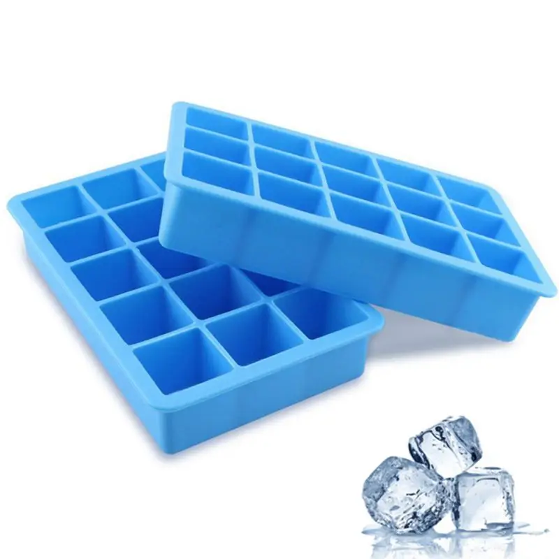 

15 Compartments DIY Ice Cube Mold Square Shape Silicone Ice Tray Grid Mold Tools Hot Sale