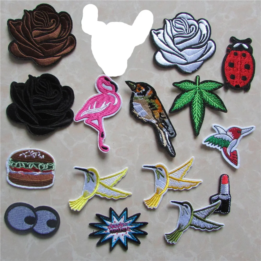 

hot sell cartoon loveliness hot melt adhesive applique delicacy embroidery patches stripes DIY clothing accessory C5213-C5233