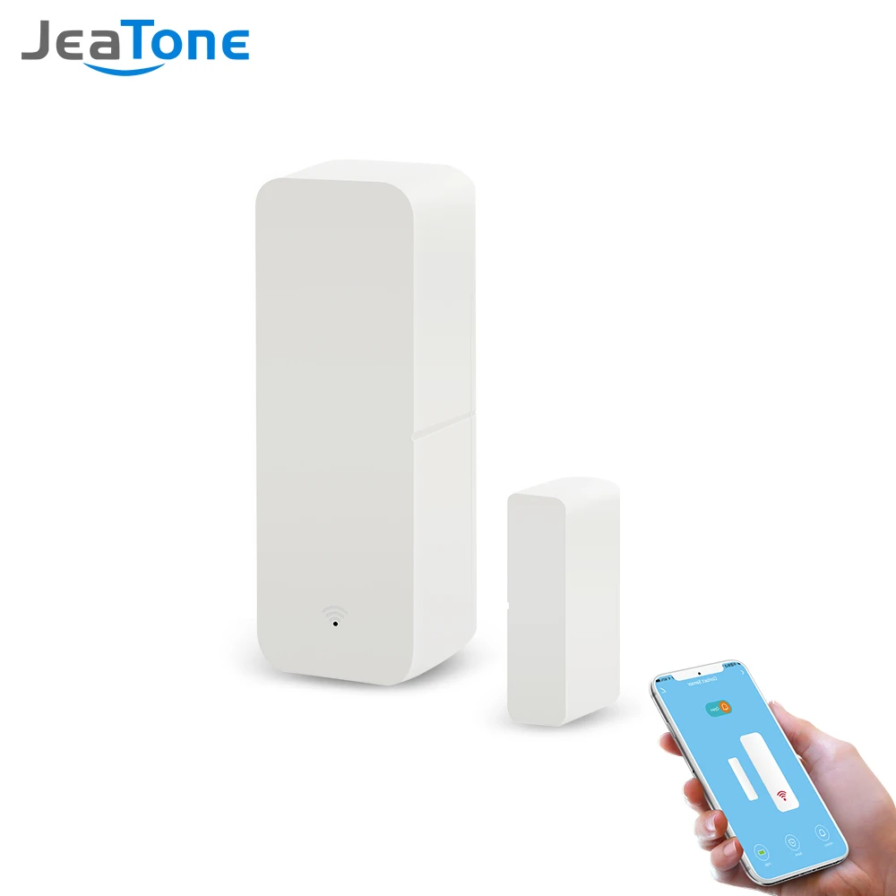

Jeatone WIfi Door Window Sensor App Notification Alerts Security Wireless Connection Smart Sensor for Home Safety Alarm System