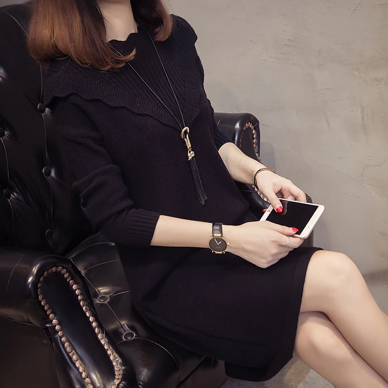 

Medium-length Loose and Slim Korean Version New Semi-high Collar Long Sleeve Undercover Sweater Autumn and Winter