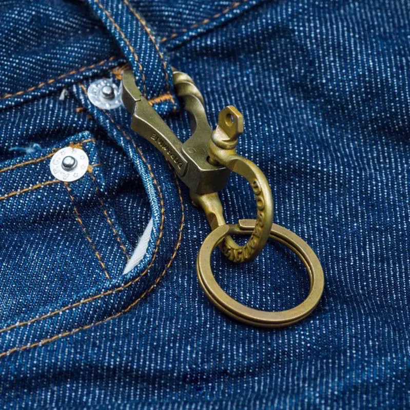 Старинные винтажные латунные медные брелоки ручной работы брелок держатель для