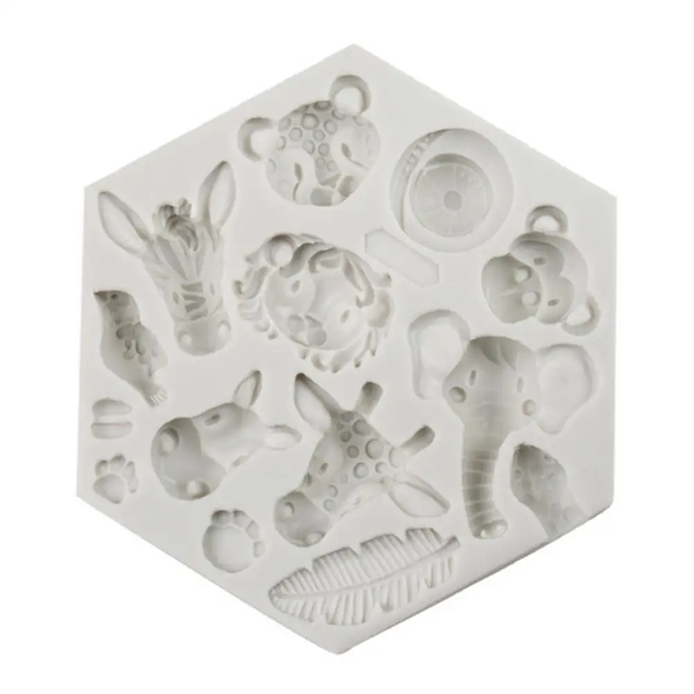 

Cartoon Animal Lion Monkey Elephant Chocolate Mold DIY Epoxy Resin Silicone Mold For DIY Jewelry Art Mold Home Decoration