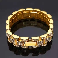 iced out chain bracelet for men women cuban link chain charm bracelet big gold chain bangle couple bracelet men hip hop jewelry