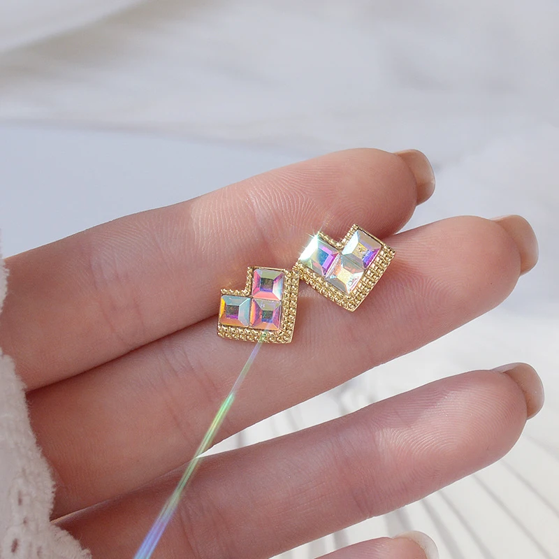 

Vintage Exquisite 14k Real Gold Jewelry Crystal Symphony Earrings for Women Luxury AAA Zircon Stud S925 Silver Needle Party Gift