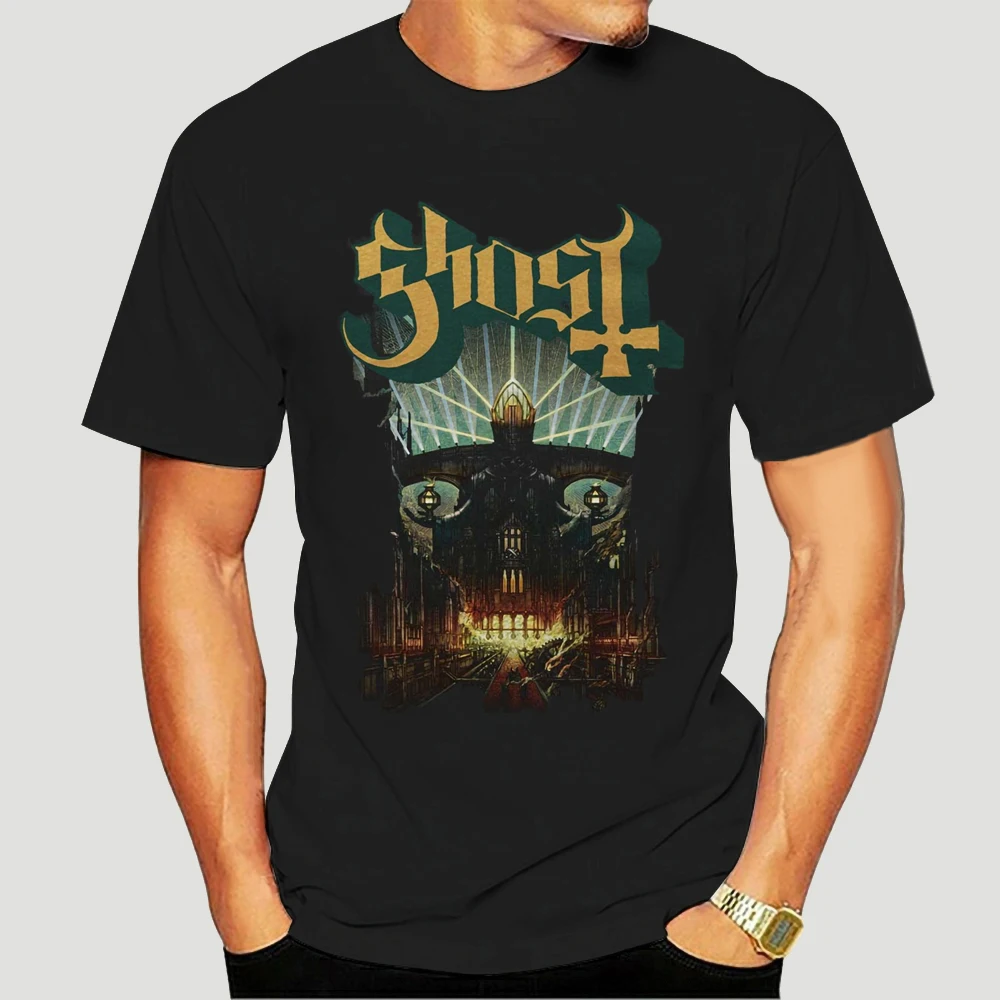 

Футболка Ghost Band Meliora Rock, бесплатная доставка, топы, футболки