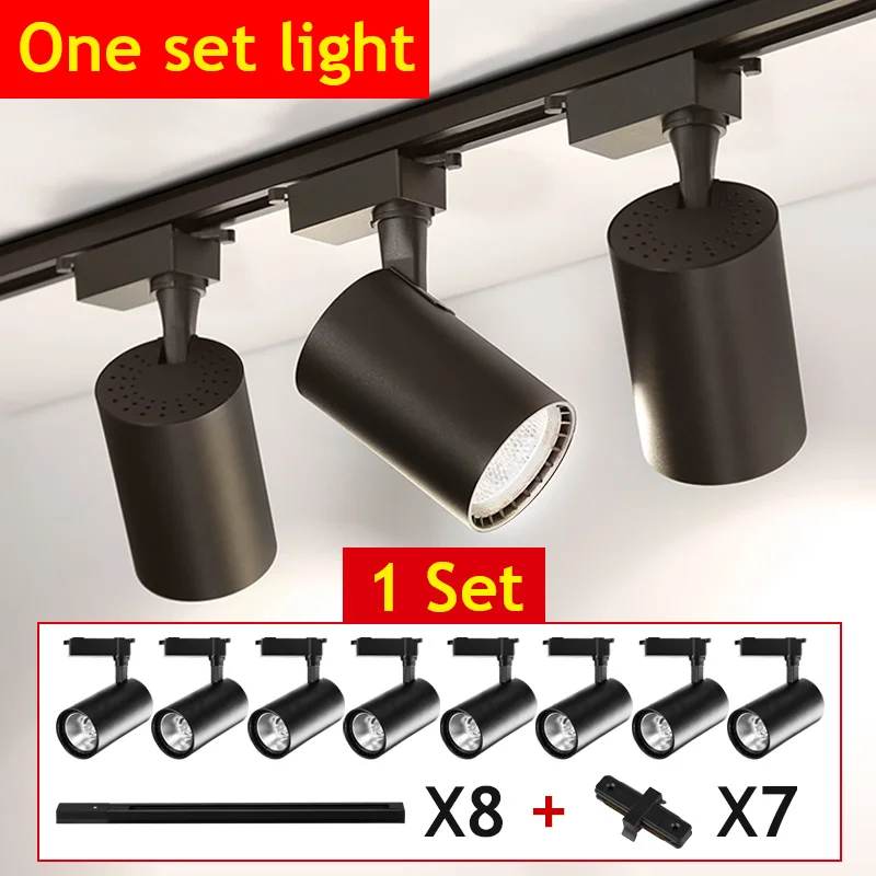 

Led Tra Light Spotlights 220v Cob Tra Wall Lamp 12W 20W 30W 40W Aluminum Tra Rail Lighting Fixture For Kitchen Home Shop