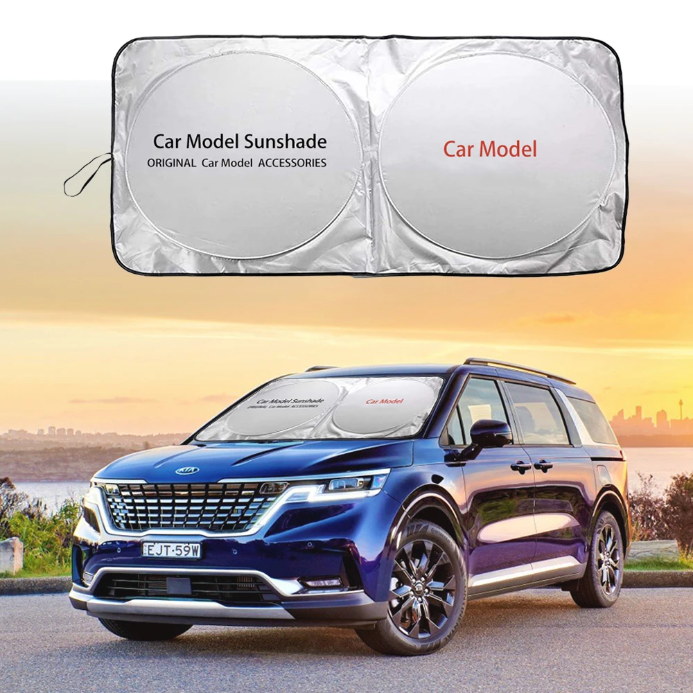 

Car Sun Shade Logo Windshield Sunshades Parasol Coche Auto Window Visor Cover Protect For KIA Sorento Sportage Niro Rio Optima