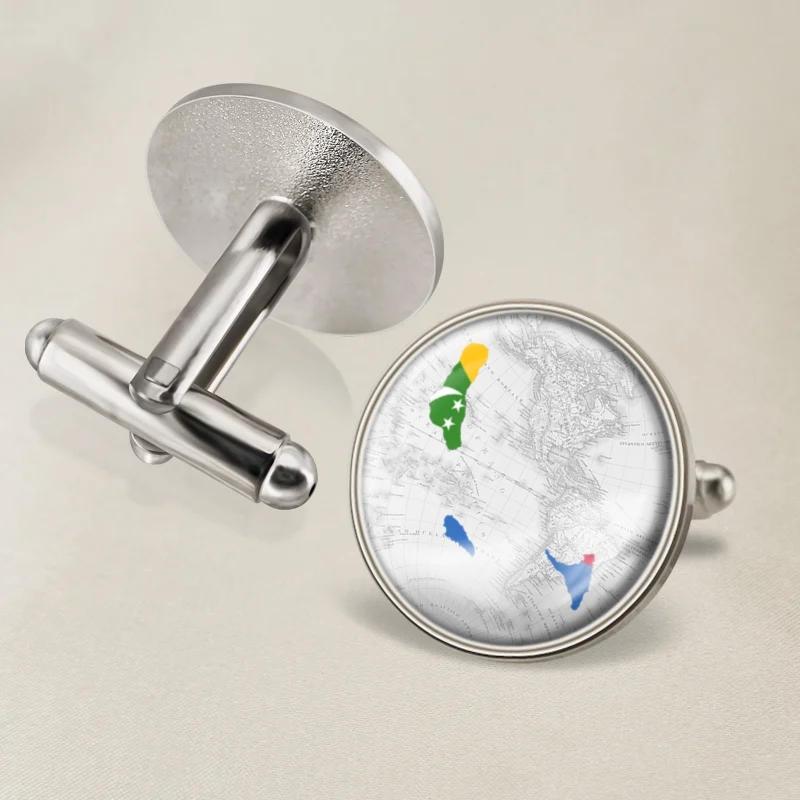 Герб Коморские Острова Комор карта национальный флаг эмблема запонки | Украшения