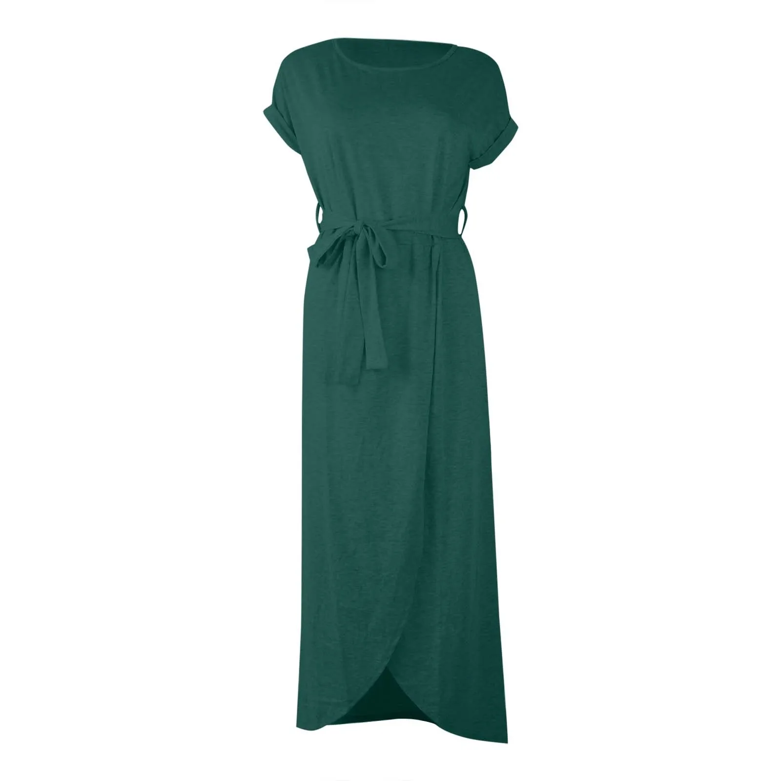 

Womail dress summer dress sexy dress Women Casual Solid All-match Fashion Short Sleeve Slim Dress robe dresses for women casual