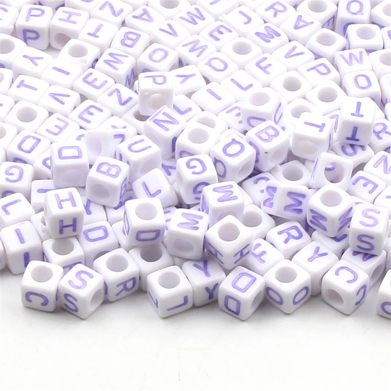 100 шт. акриловые бусины с буквами 6 мм | Украшения и аксессуары