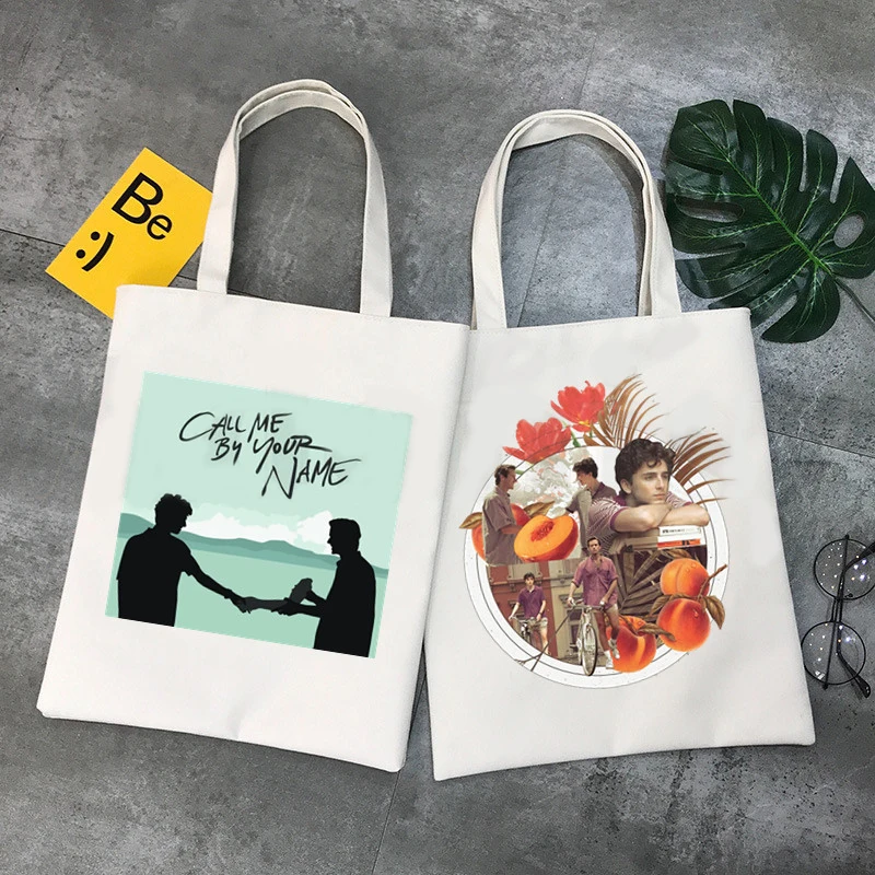 

Call Me By Your Name Aethetic Handbags Women Shoulder Bags Casual Girls Shopping Handbag Book Bag Large Elegant Women Canvas Bag