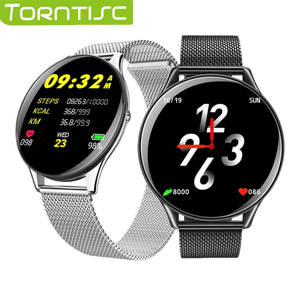 Torntisc 2.5D экран Смарт-часы IP68 водонепроницаемый Bluetooth сердечного ритма кровяного давления фитнес-трекер умные часы для Android IOS