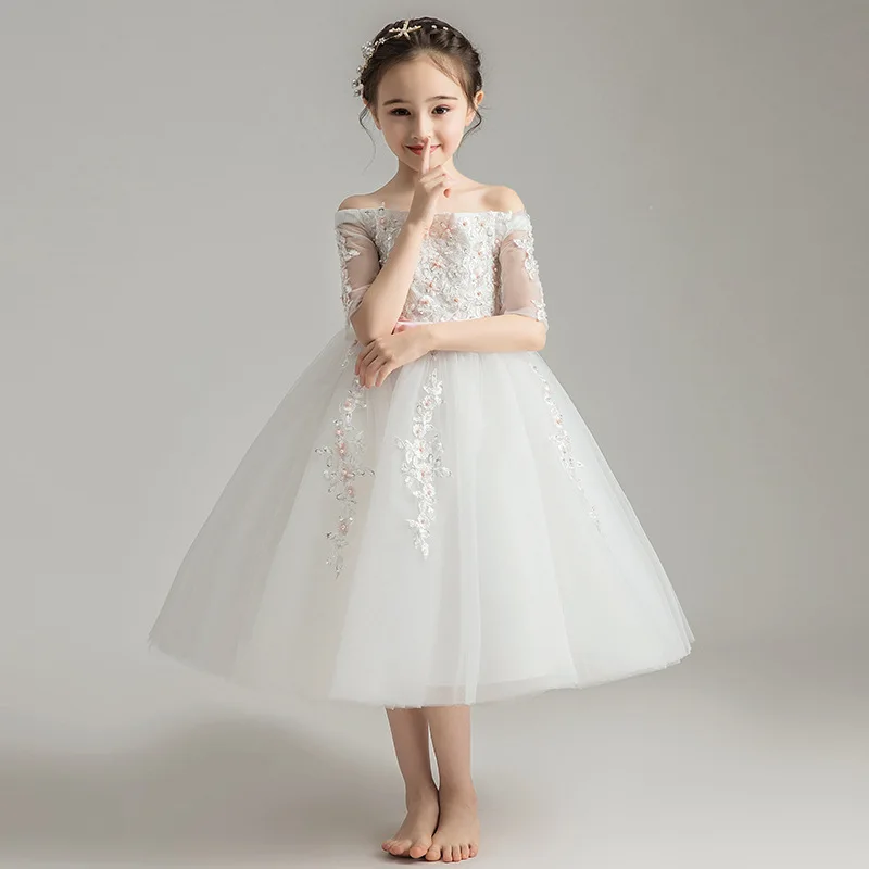 Платья для девочек с цветами 2020 г. Новое торжественное платье летнее принцессы