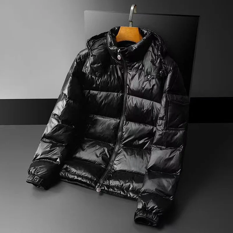 

2021 winter new casual down jacket men's white duck down warm down jacket fashion slim top
