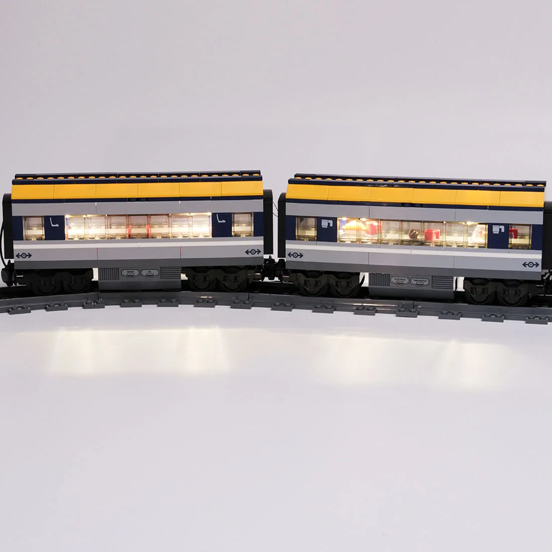 

LED Building Block USB Light Accessory Kit for City Passenger Train 60197 (Only LED Light, No Block Kit)