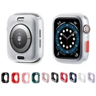 Силиконовый чехол для Apple Watch 7 41 мм 45 мм, защитный чехол карамельного цвета для iWatch SE 6 5 4 3 2 1 38 мм 40 мм 42 мм 44 мм, бампер