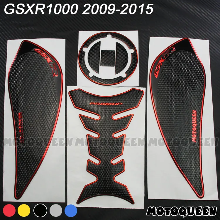 Motorcycle Tank Pad Protector Stickers Decals Gas Fuel Knee Grip Traction Side for SUZUKI GSXR 1000 gsxr1000 K9 L1 L2 2009-2015