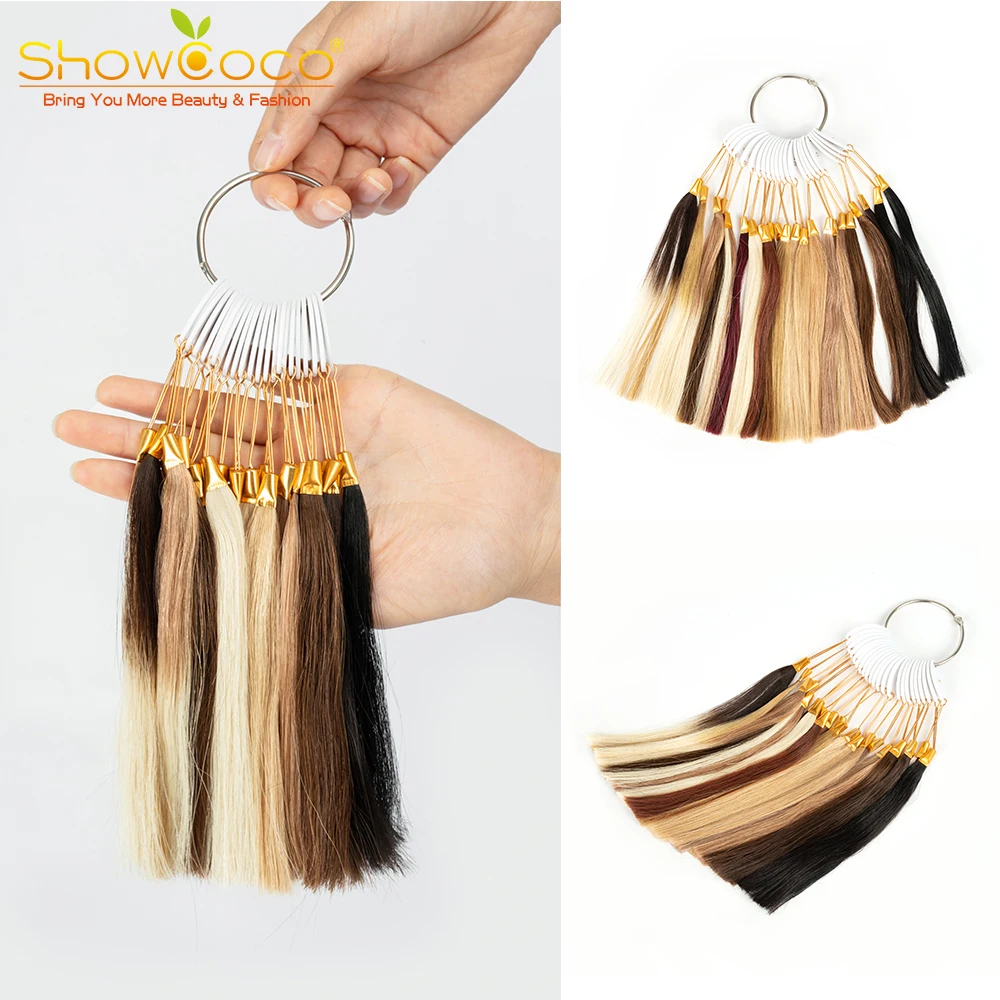 Rings Chart Virgin Remy Coloring Hair For Human Hair Extensions And Salon Hair Dyeing Sample Chart Swatches Rings