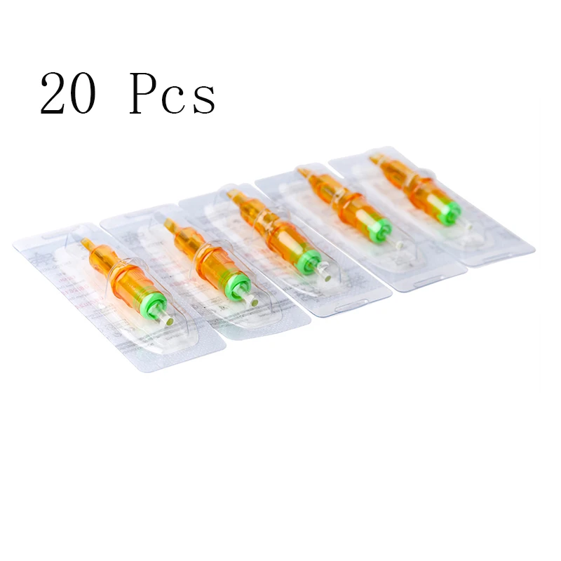 20 шт. одноразовые стерилизуемые подводки для теней картридж татуажа иглы
