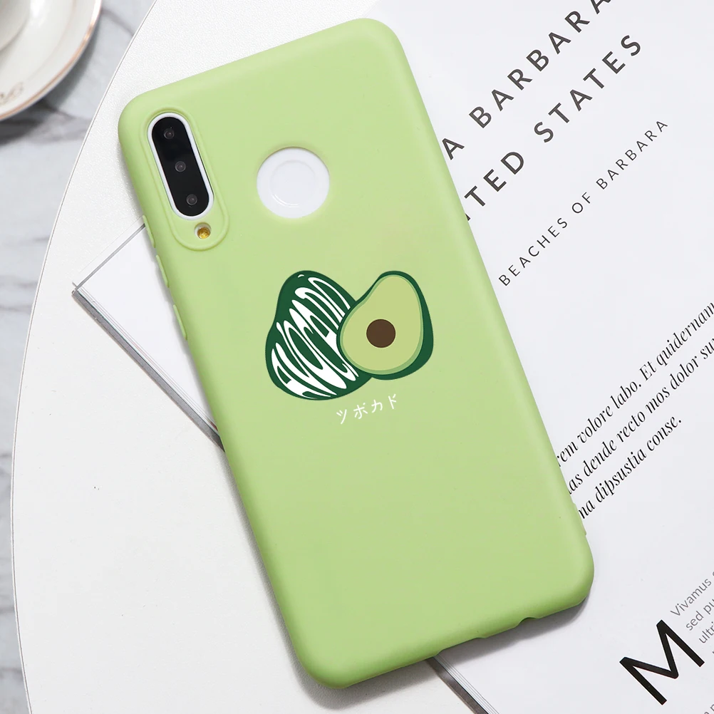 Зеленый матовый чехол Avocado для huawei P20 P30 mate 30 20 10 Lite Pro P Smart, мягкий чехол для huawei P8 P9 P10 Lite - Цвет: bawennyg