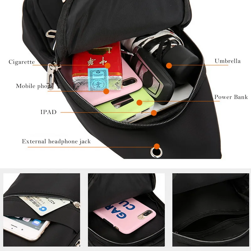 Горячая Повседневная Мужская нагрудная сумка из ткани Оксфорд сумочка на