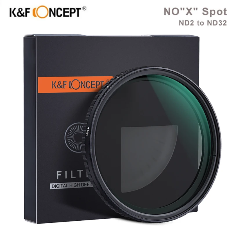 K & F Concept Новый переменной фильтр ND 58 мм 62 67 72 77 без X с нейтральной плотностью для Sony
