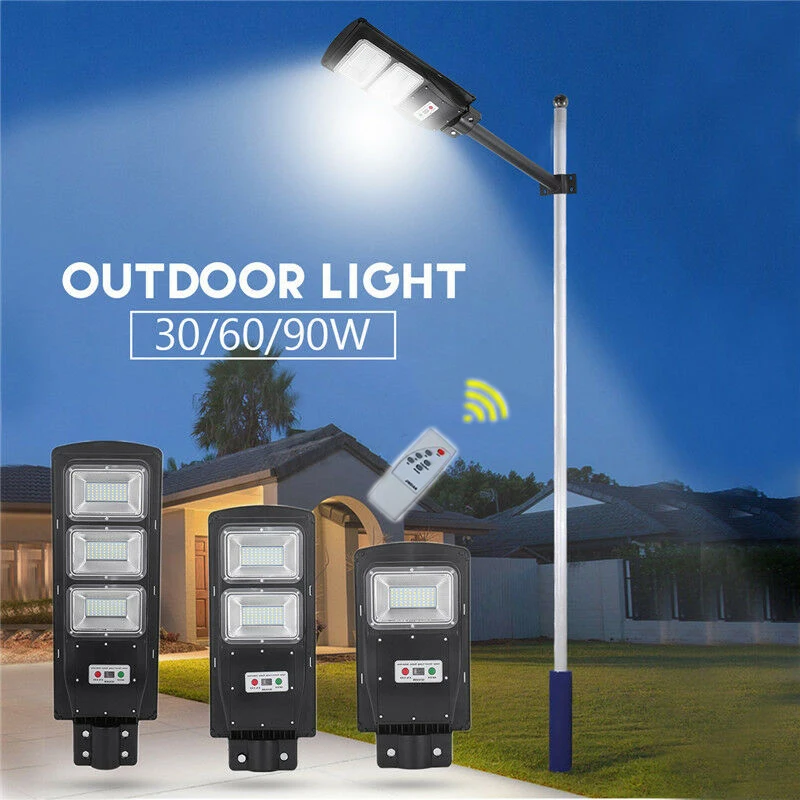 Уличный светодиодный светильник на солнечной батарее лампа с датчиком движения