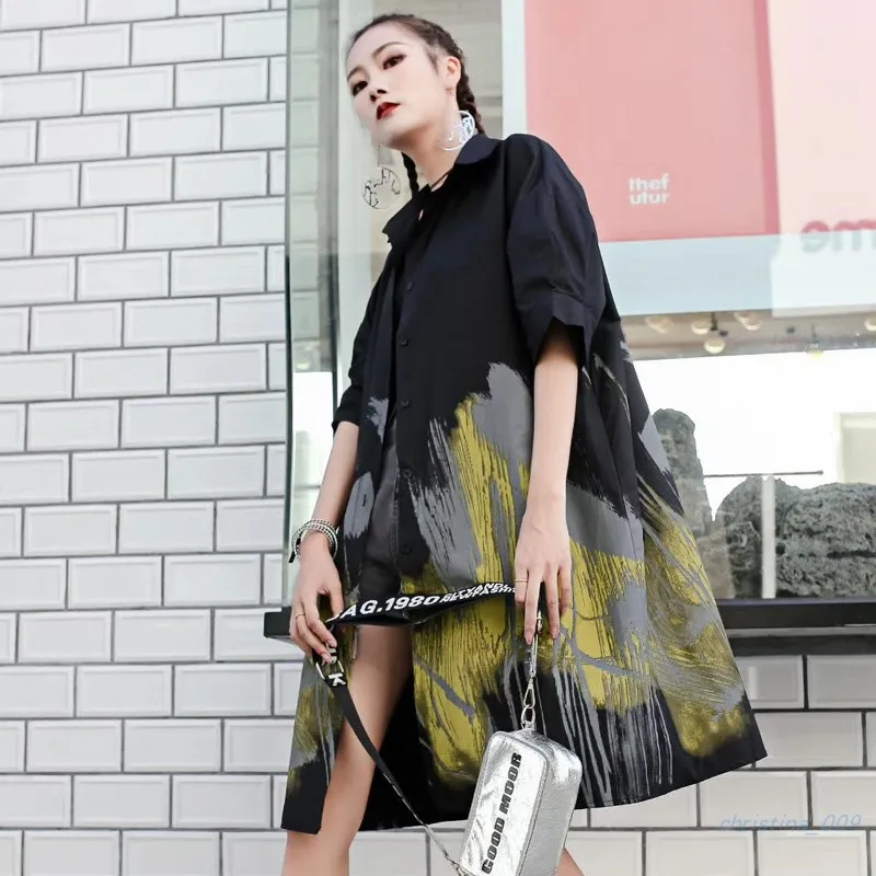 Тайланд tide фирменный галстук-рубашка женская большого размера Ретро стиль с