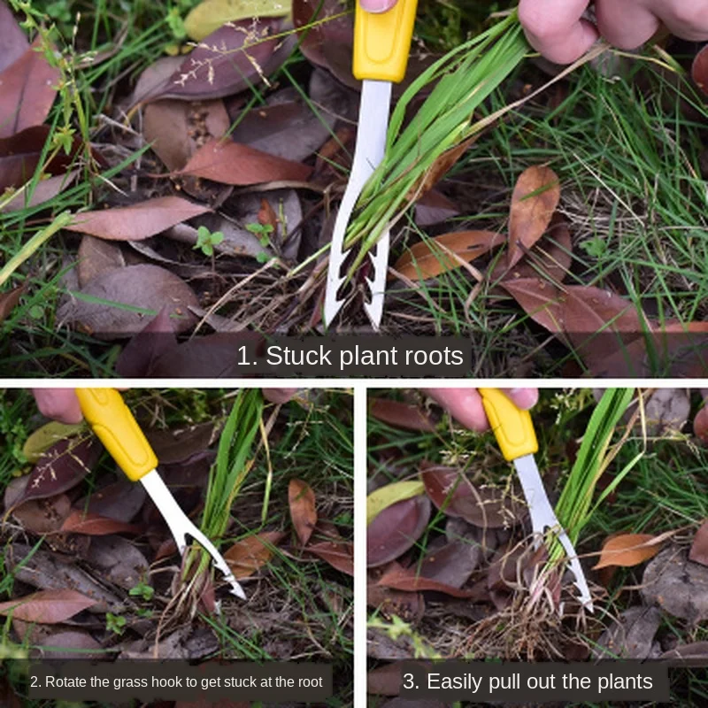 Mini Stainless Steel Weeder Grass Fork Hand Tool Weeding Shovel Seedling Transplant Digging Vegetable Gardening Tools |