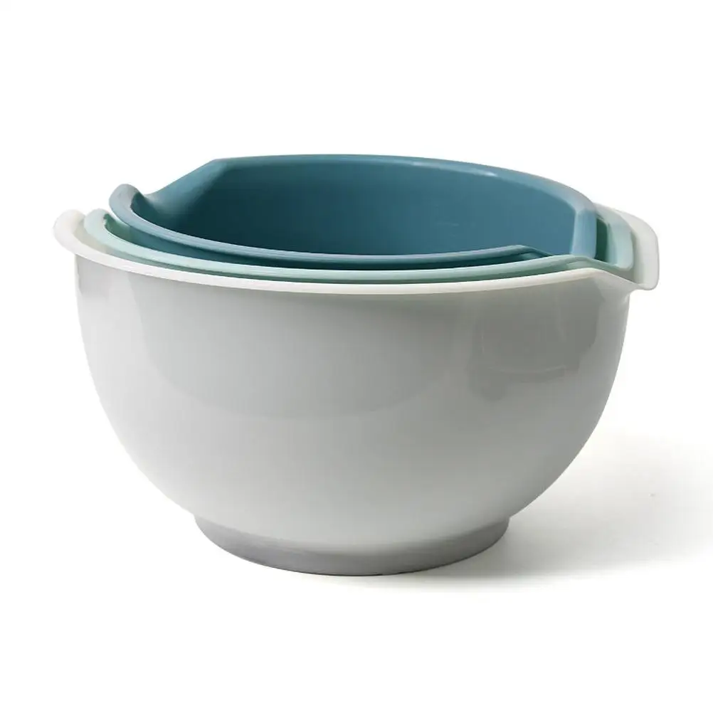 

3PCS Plastic Mixing Bowls Lightweight Seasoning Bowl Serving Bowls Kitchen Utensils for Baking Cooking Tools