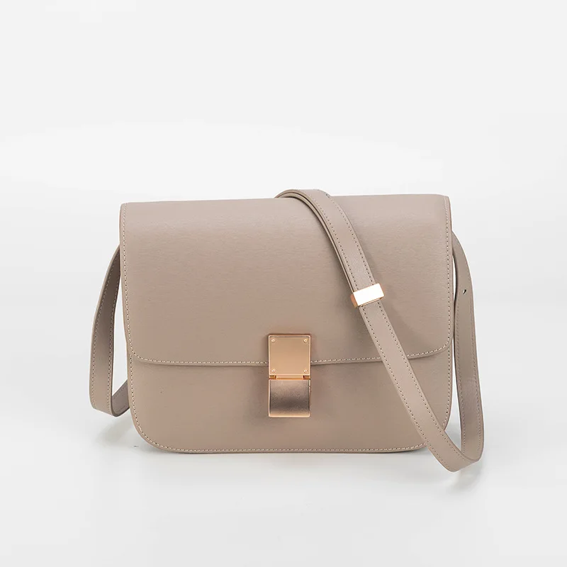 

2019 new women's Bag Messenger Bag women's summer bag versatile leather tofu bag box stewardess Bag Shoulder Bag