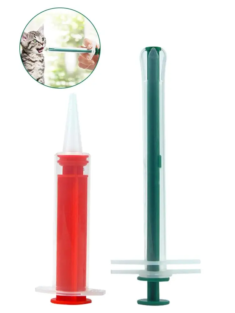 Дозатор для таблеток домашних животных с жидкостной шприц безопасный прочное