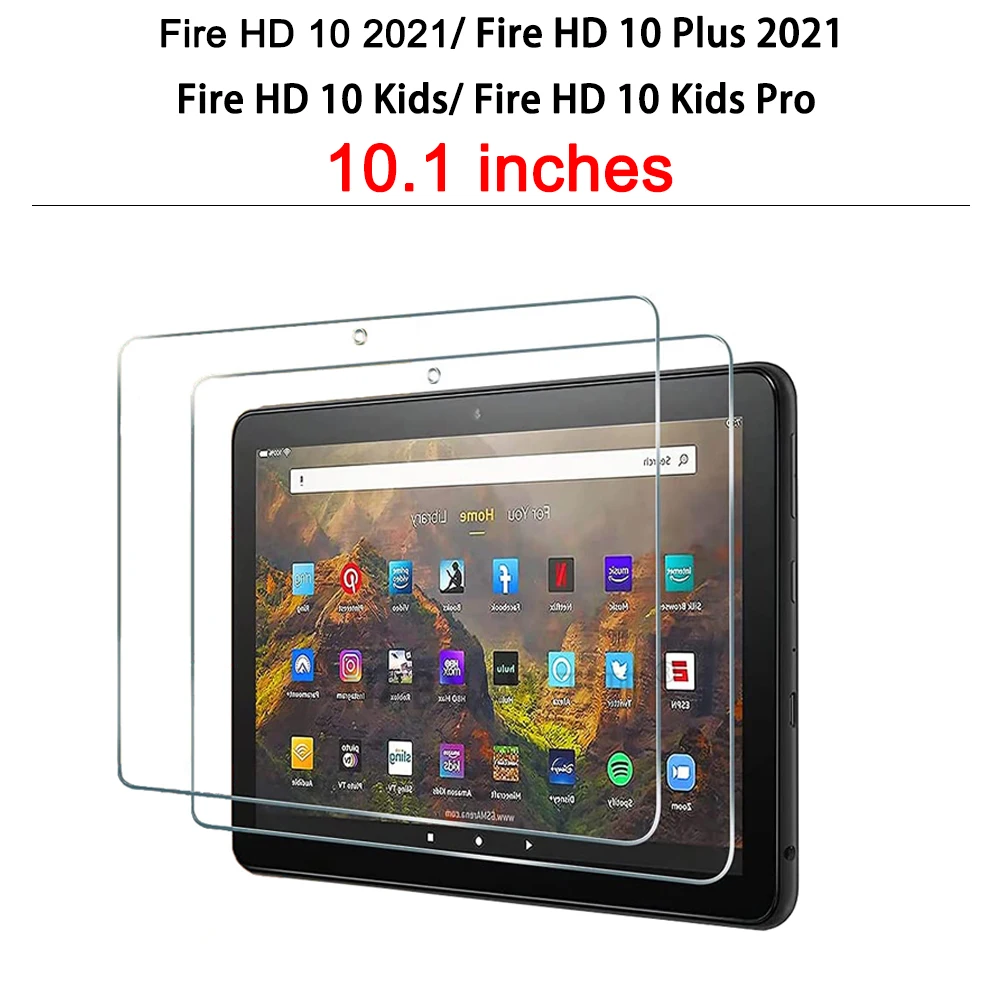 

Yongxing Clear Scratch Proof Tempered Glass Screen Protector For Amazon Fire HD 10 2021 All-new Fire HD 10 Plus Kids Pro