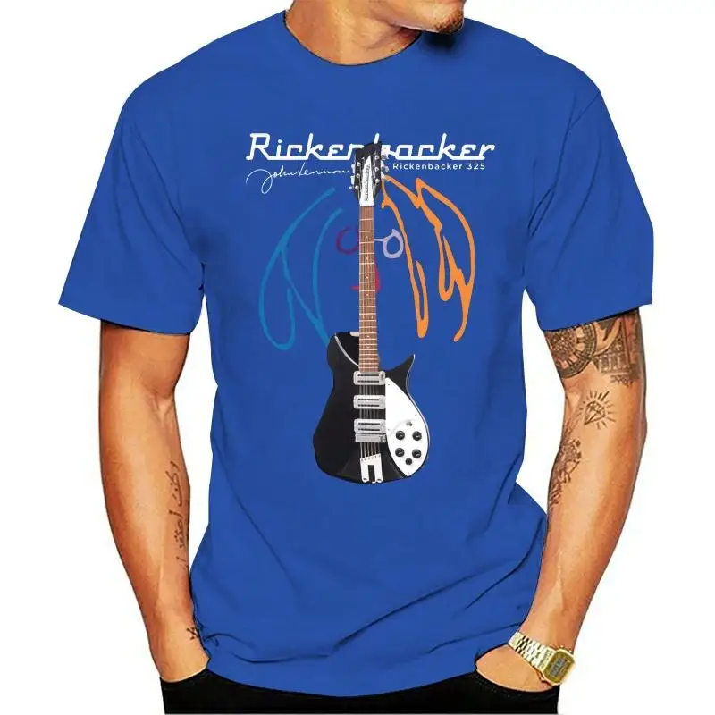 

John Lennon Rickenbacke Gitarre T-shirt mnner Schwarz S-3xl Harajuku Sommer T-shirt Kurzarm Plus Gre T-shirt Qualitt Xx