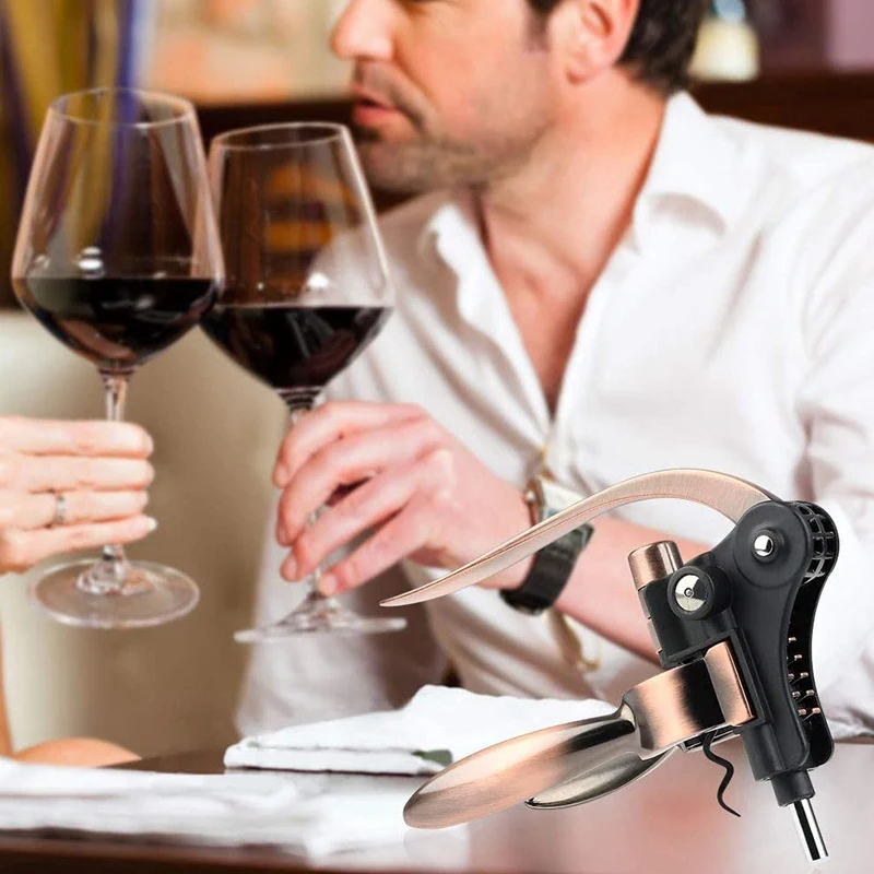 

1 Set Rabbit Wine Bottle Opener Corkscrew Kit & 2 Pcs Soup Spoon Thicken Restaurant Public Spoon Rice Spoon