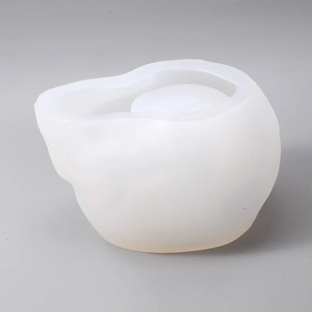 Molde concreto de silicone 3d crânio vaso