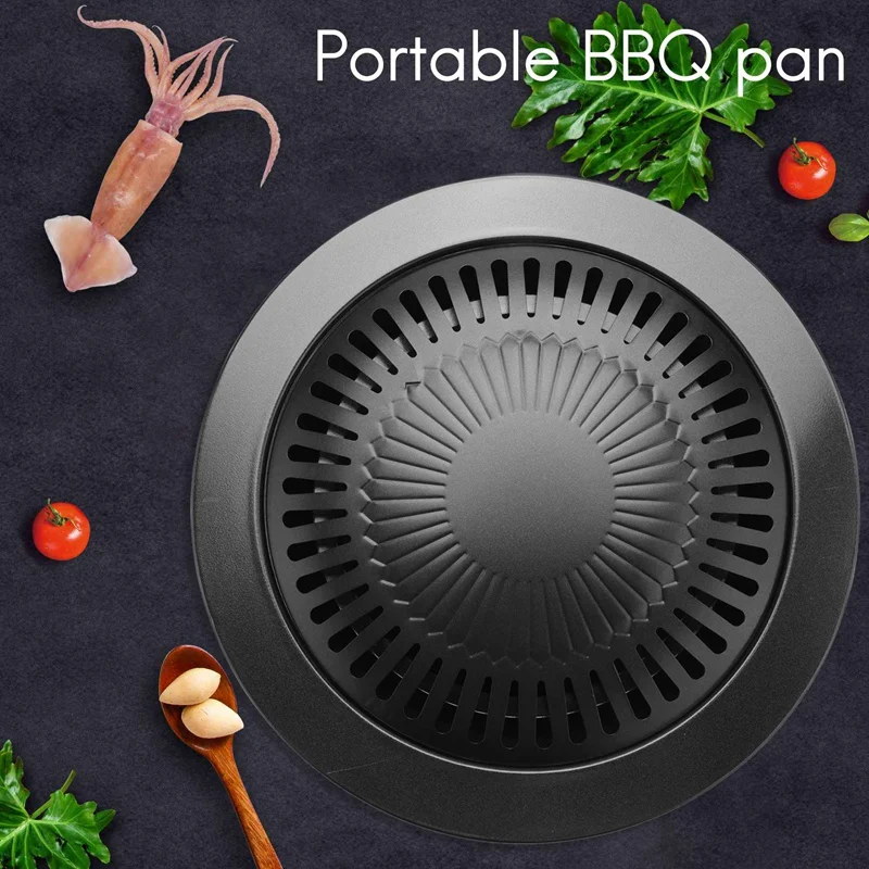 Антипригарная 13 дюймовая Бездымная комнатная варочная панель для барбекю гриль