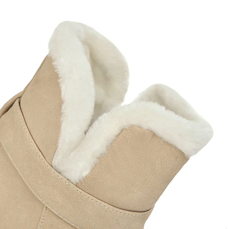 RIZABINA/женские зимние ботинки теплая зимняя обувь на толстом меху женские