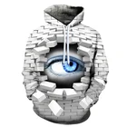 Новинка 2021, Модное детское худи унисекс для мальчиков и девочек, яркое повседневное худи с 3D рисунком глаз и геометрическим принтом для мужчин и женщин, уличная одежда для пар