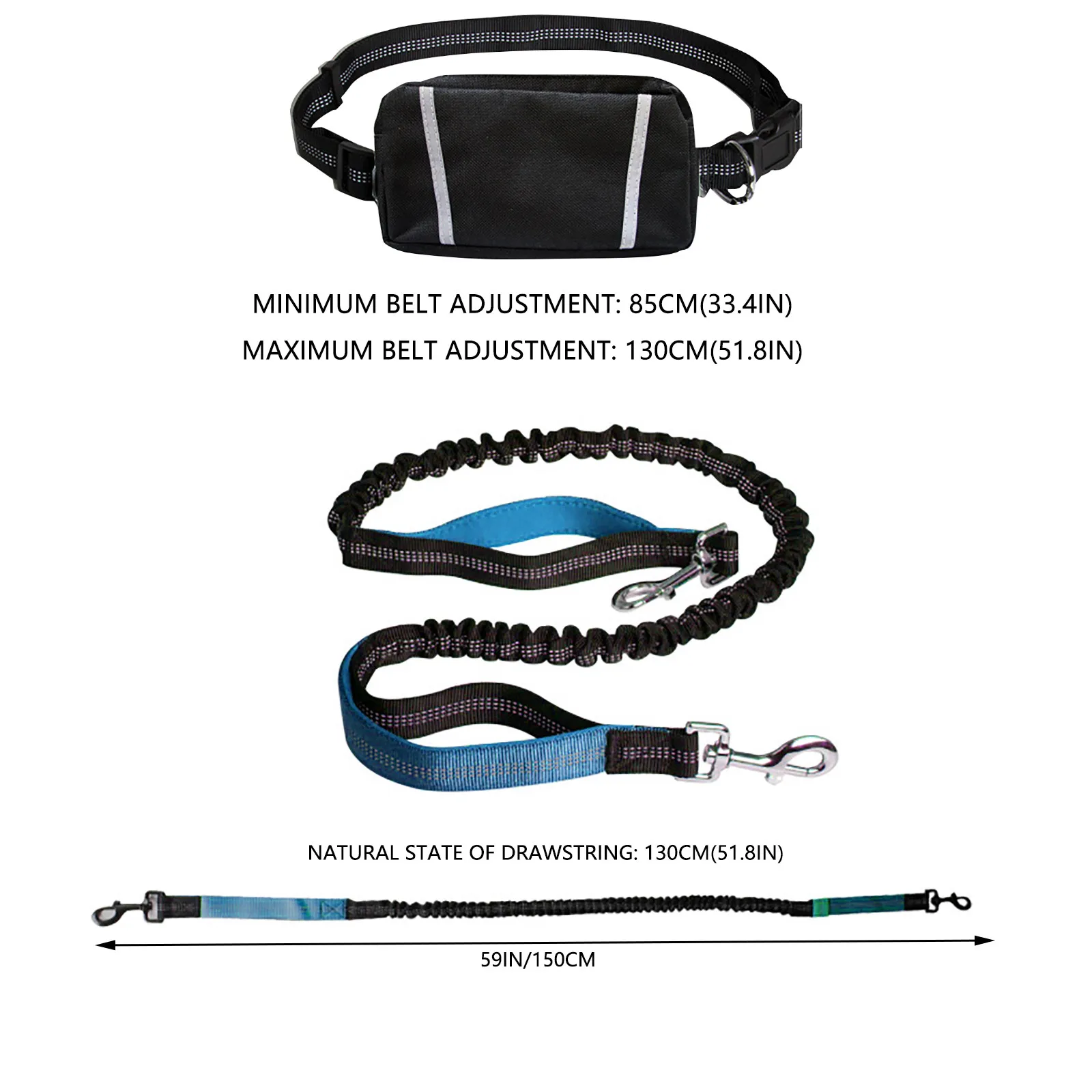 Новинка 2021 Светоотражающий поводок Тяговая веревка эластичный для собак бега